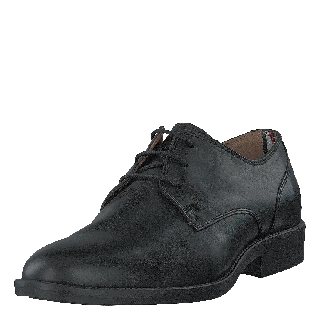 Essential Leather Lace Up Derb Black