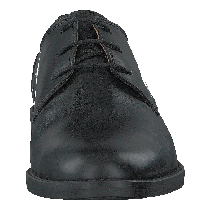 Essential Leather Lace Up Derb Black