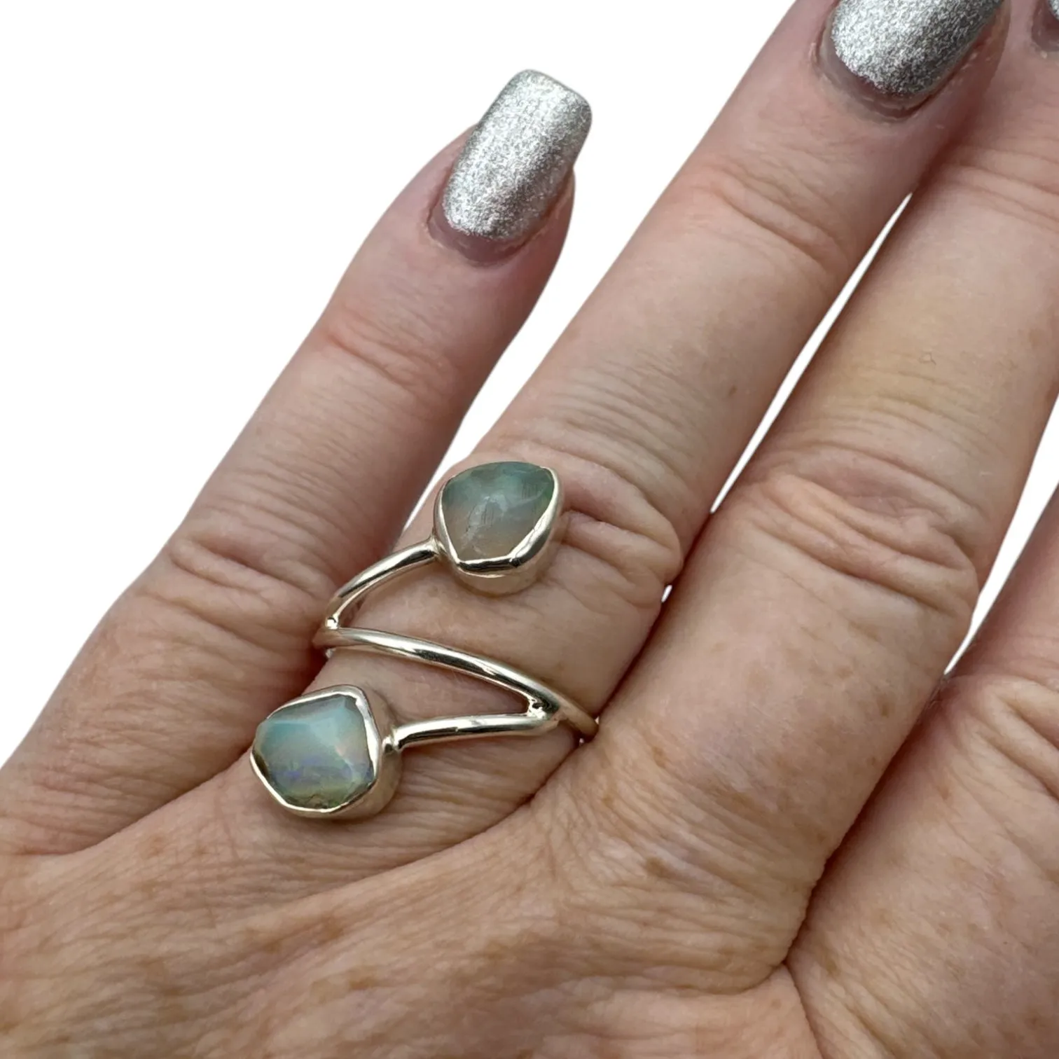 Ethiopian Opal Solid 925 Sterling Silver Ring