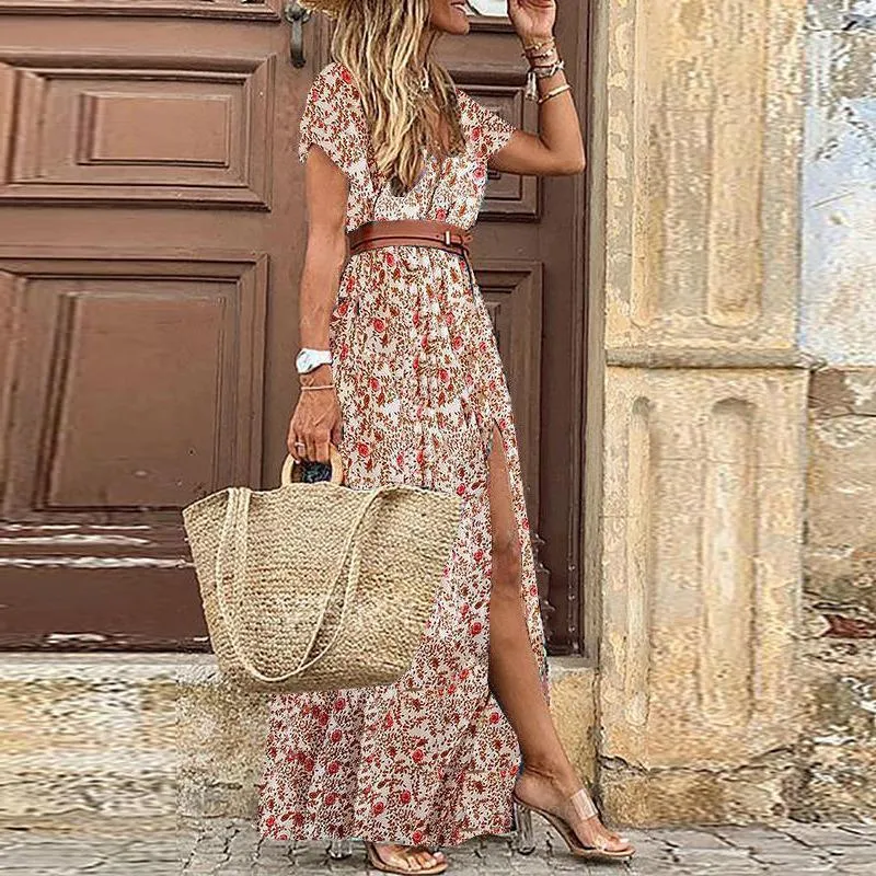 Fashion bohemia style beach maxi dress