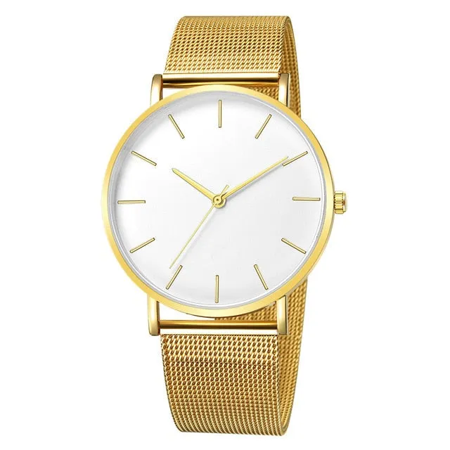Fashion Casual Watch Womens Metal  Quartz Wristwatch