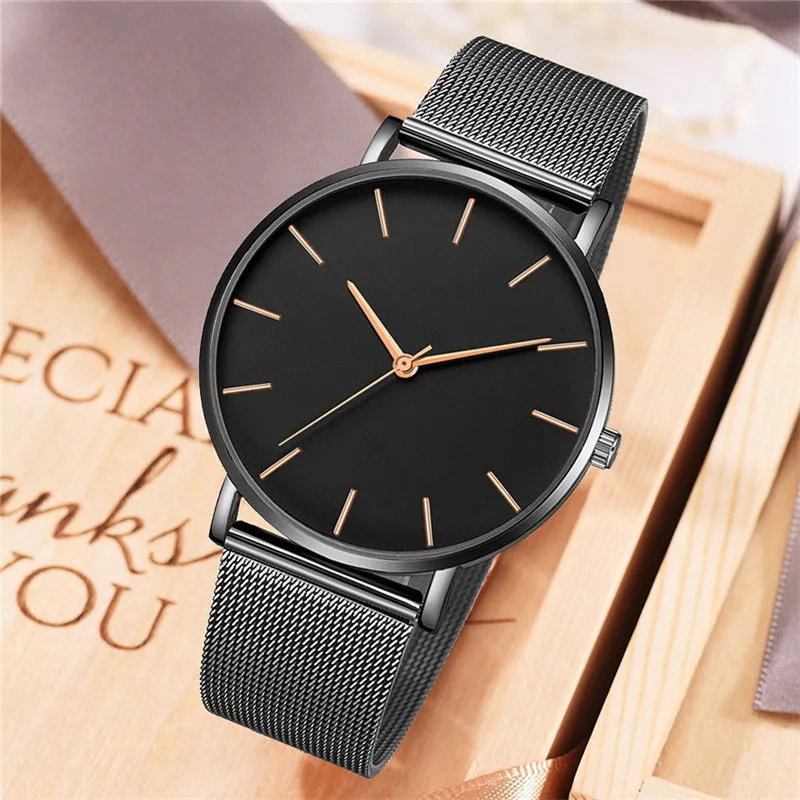 Fashion Casual Watch Womens Metal  Quartz Wristwatch