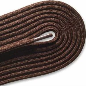 Fashion Casual/Athletic Round 3/16" Laces Custom Length with Tip - Brown (1 Pair Pack) Shoelaces