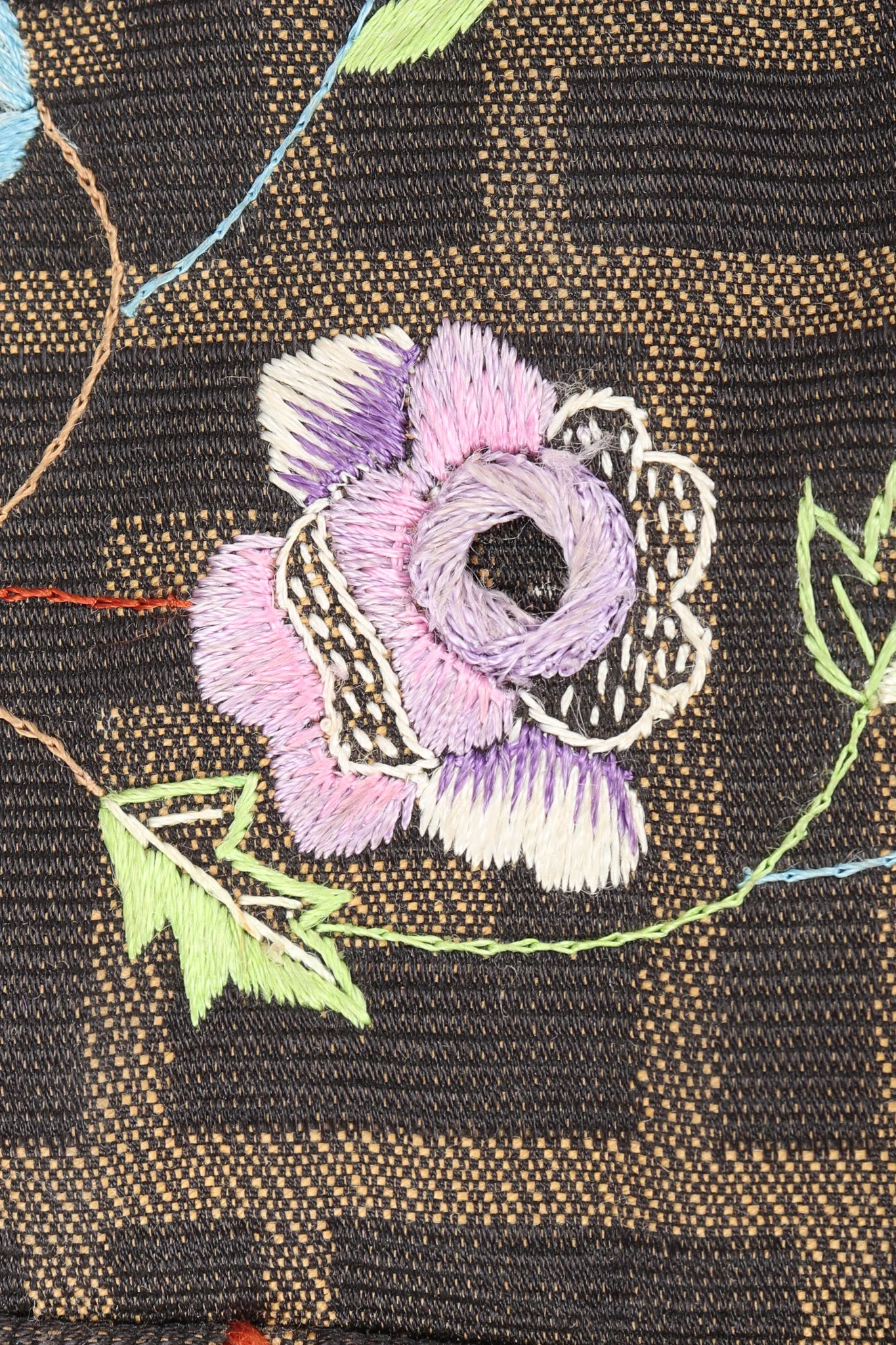 Floral Embroidered Zucca Monogram Baguette