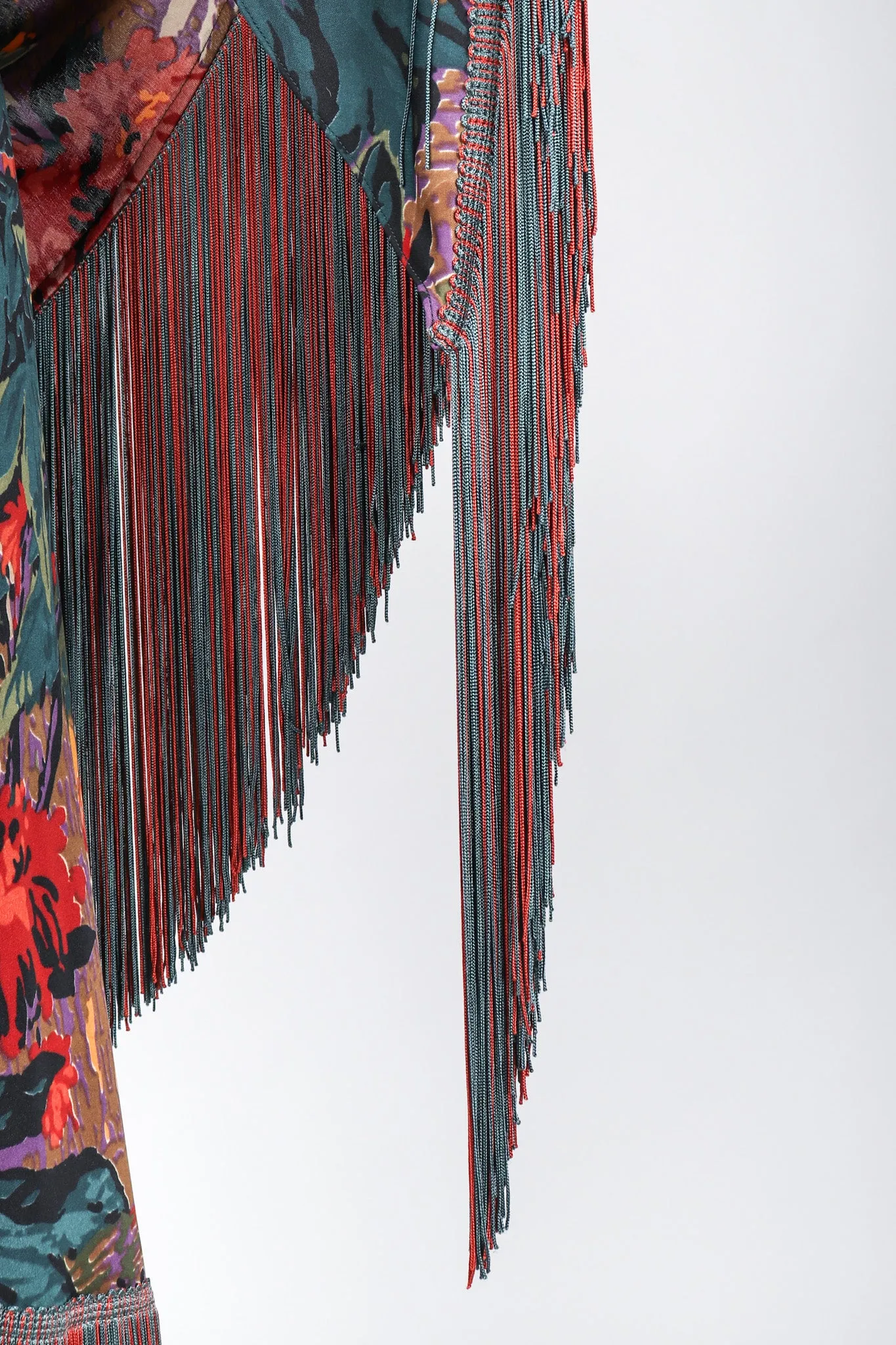 Floral Fringe Dress, Shawl, & Scarf Set
