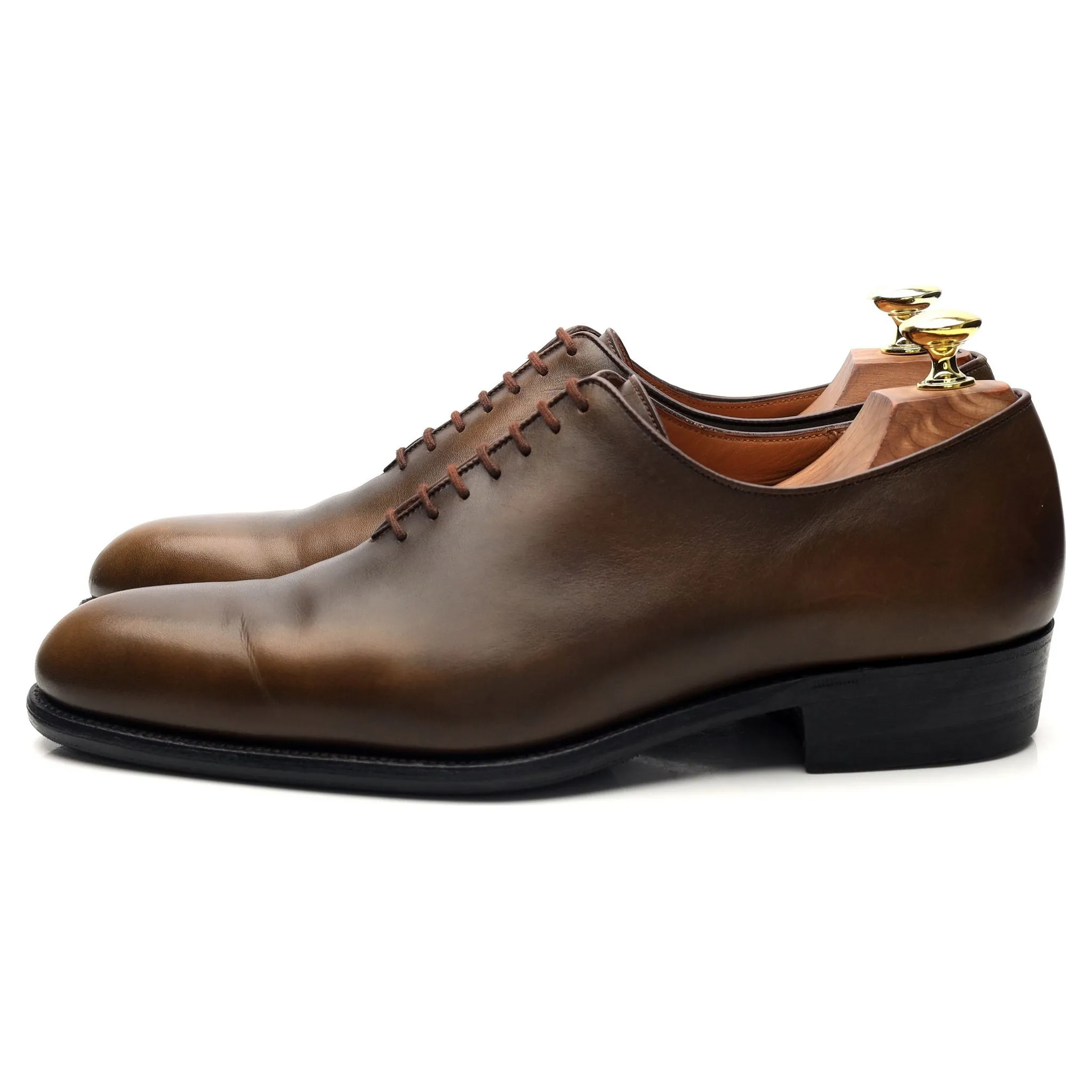 'Flore' Brown Leather Wholecut Oxford 7 E UK 7.5