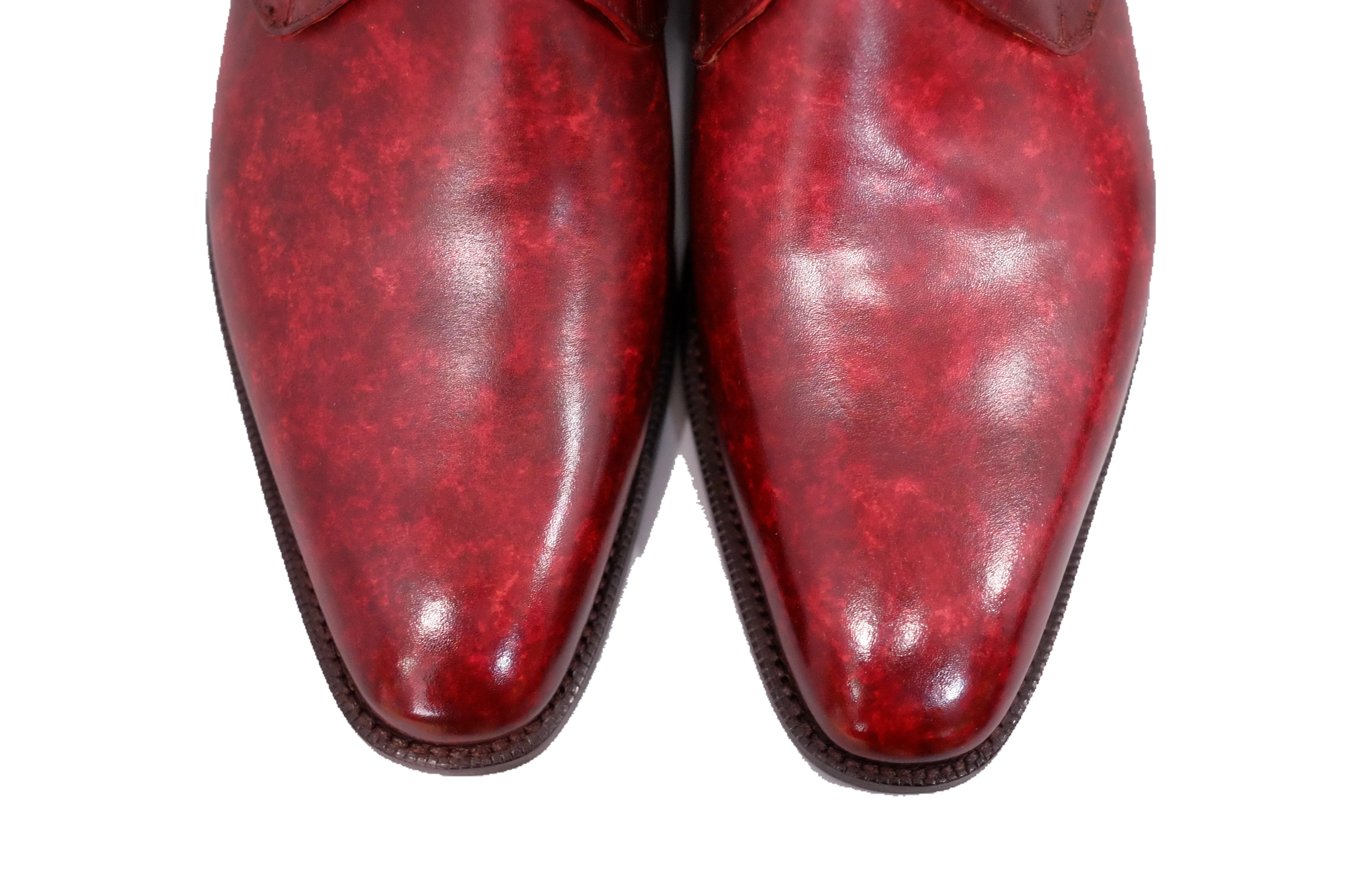 Fremont - MTO - Burgundy Marble Patina - LPB Last - Single Leather Sole