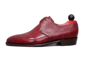 Fremont - MTO - Burgundy Marble Patina - LPB Last - Single Leather Sole