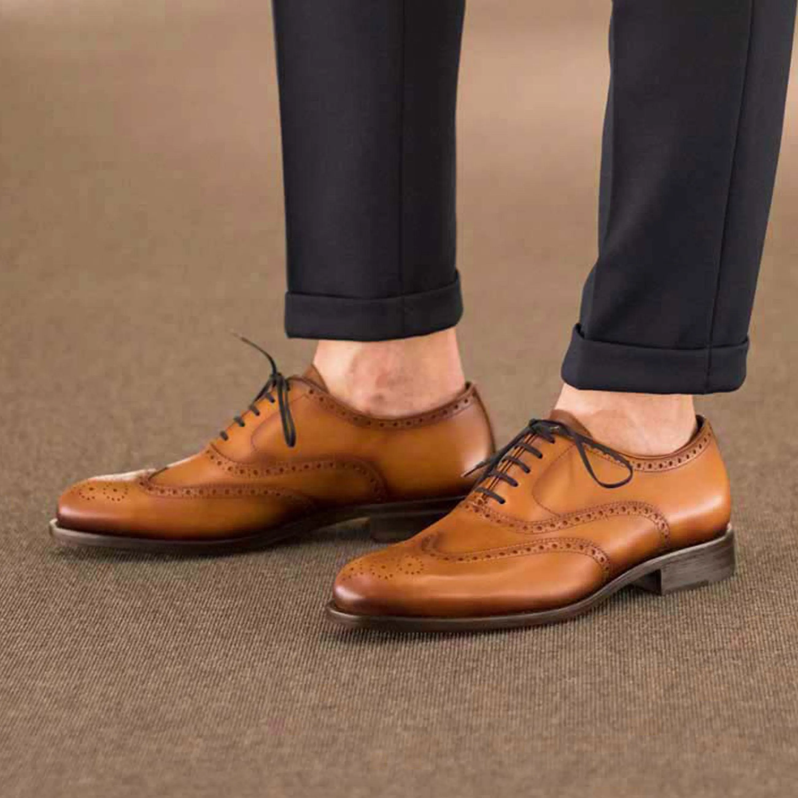 Full Brogue cognac box calf