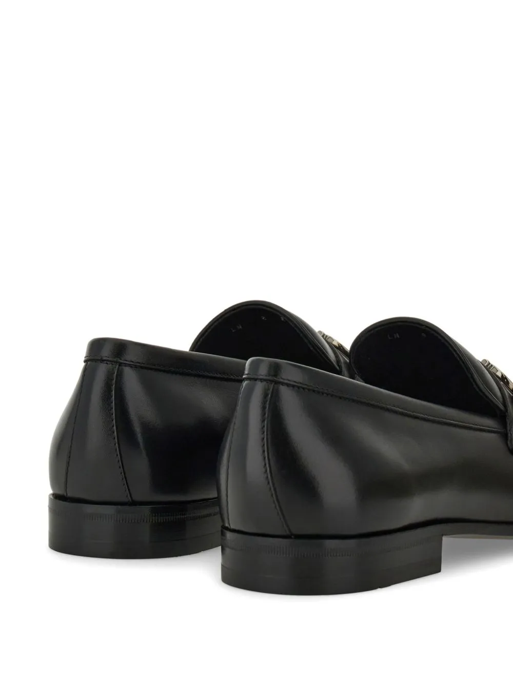 Gancini leather loafers