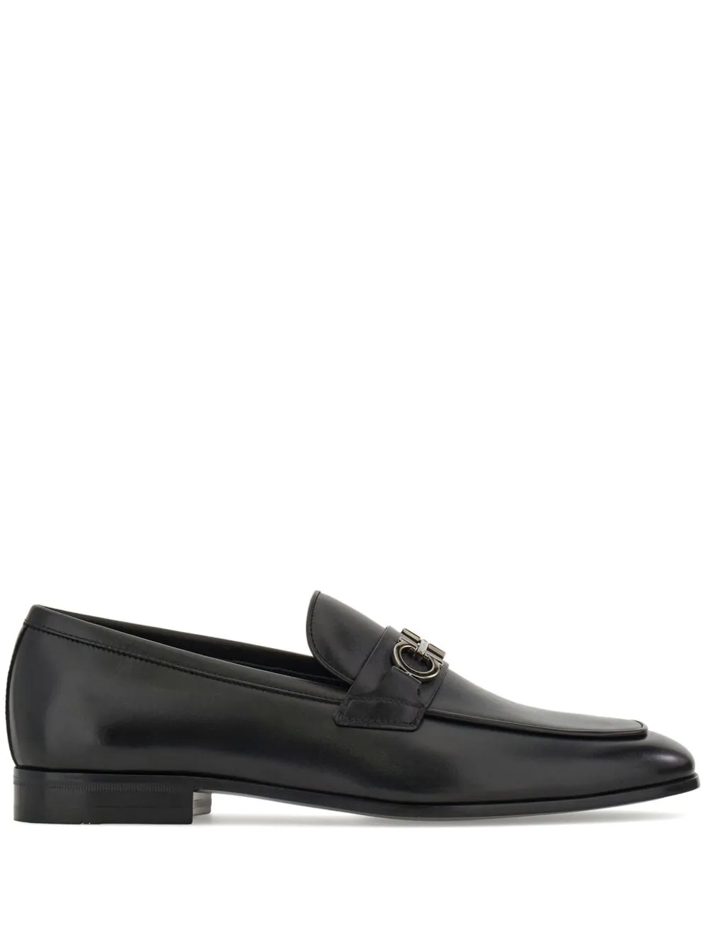 Gancini leather loafers
