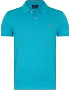 Gant Pique Golfer Turquoise