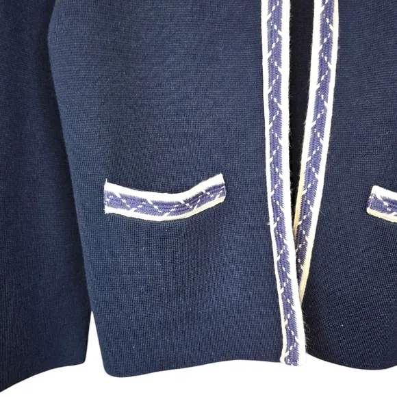 Gerard Darel Leontine Wool Blend Open Cardigan Jacket Blue Size Sm (France -1)