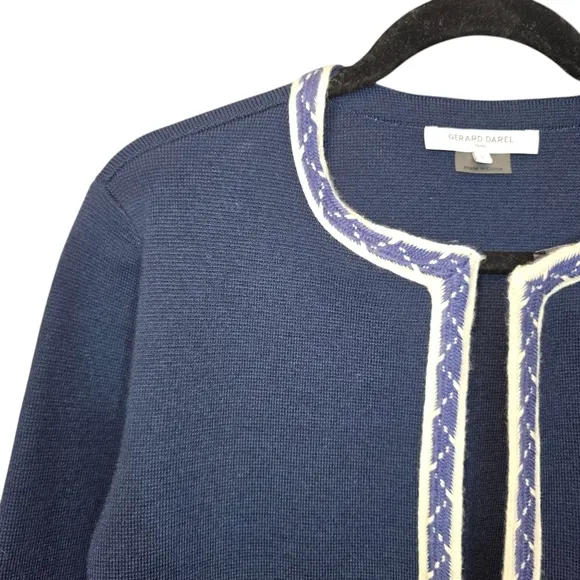 Gerard Darel Leontine Wool Blend Open Cardigan Jacket Blue Size Sm (France -1)