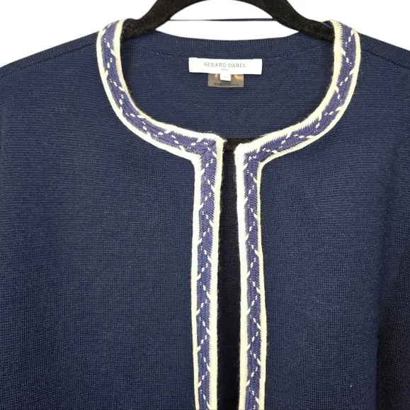 Gerard Darel Leontine Wool Blend Open Cardigan Jacket Blue Size Sm (France -1)