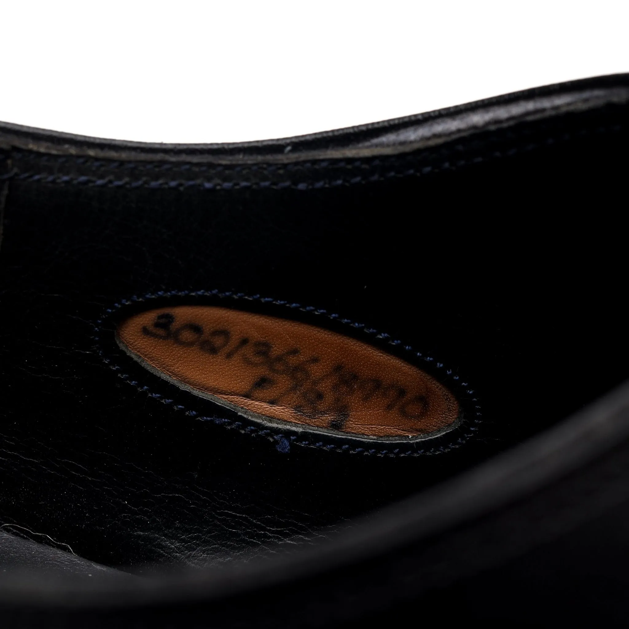 Gieves & Hawks Black Leather Wholecut Oxford UK 8.5 F
