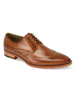 Giovanni Lincoln Wing Tip Dress Shoe - Tan