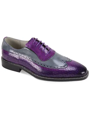Giovanni Rio Wingtip Lace Up Dress Shoes - Purple/Gray