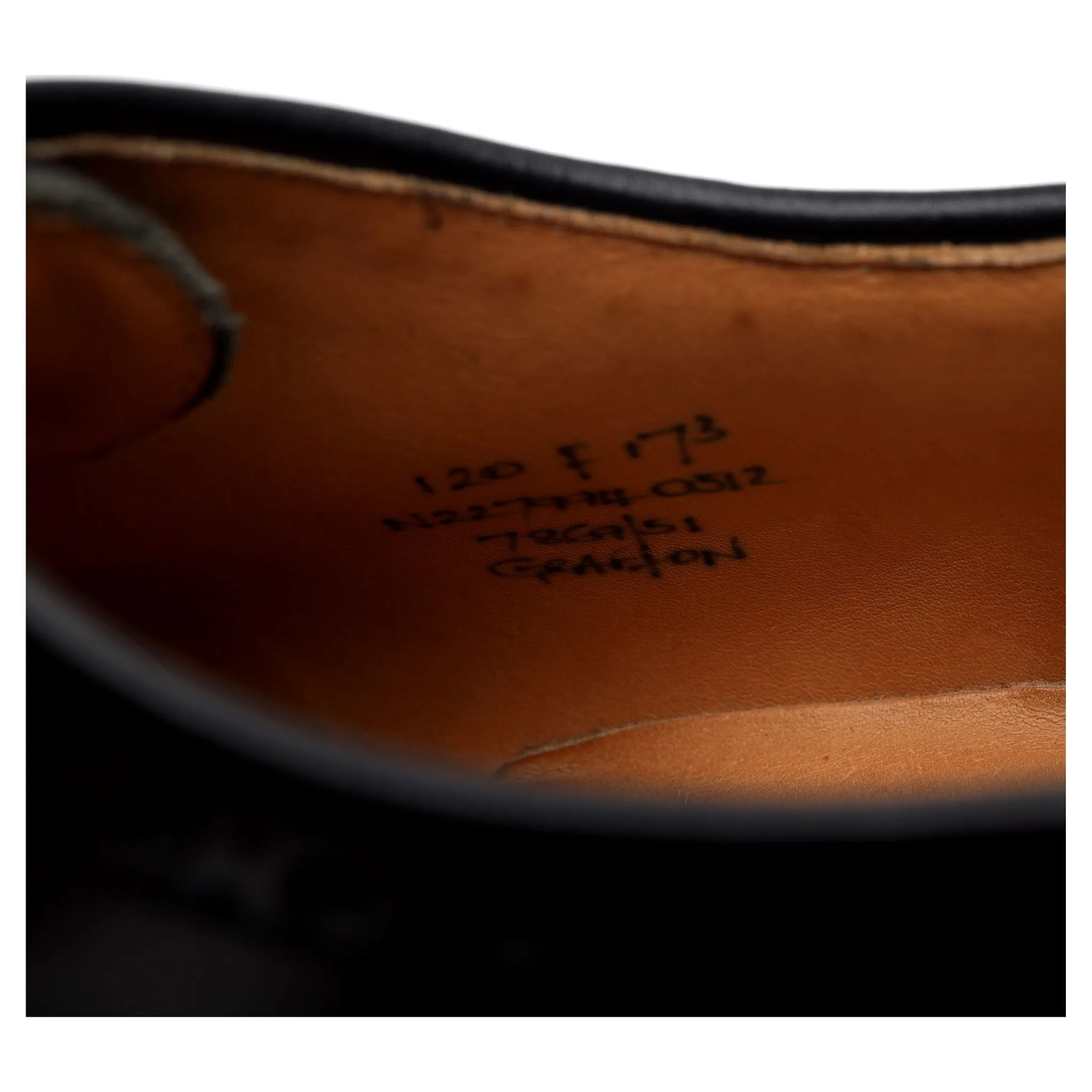 'Grafton' Black Leather Derby Brogue UK 12 F