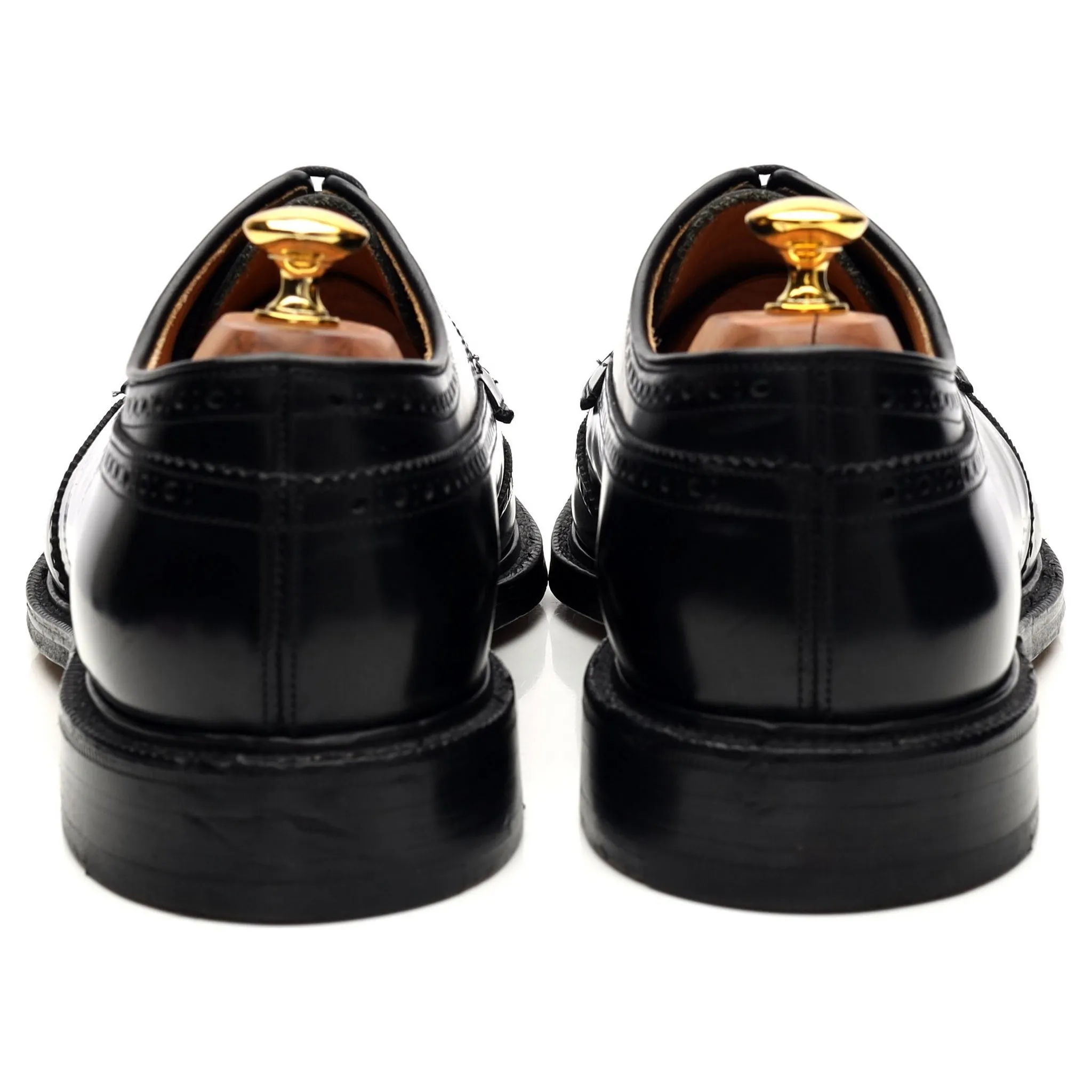 'Grafton' Black Leather Derby Brogue UK 12 F