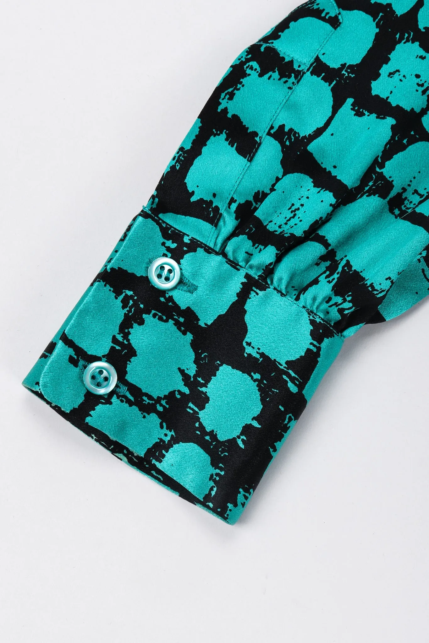 Graphic Silk Bow Blouse & Tie