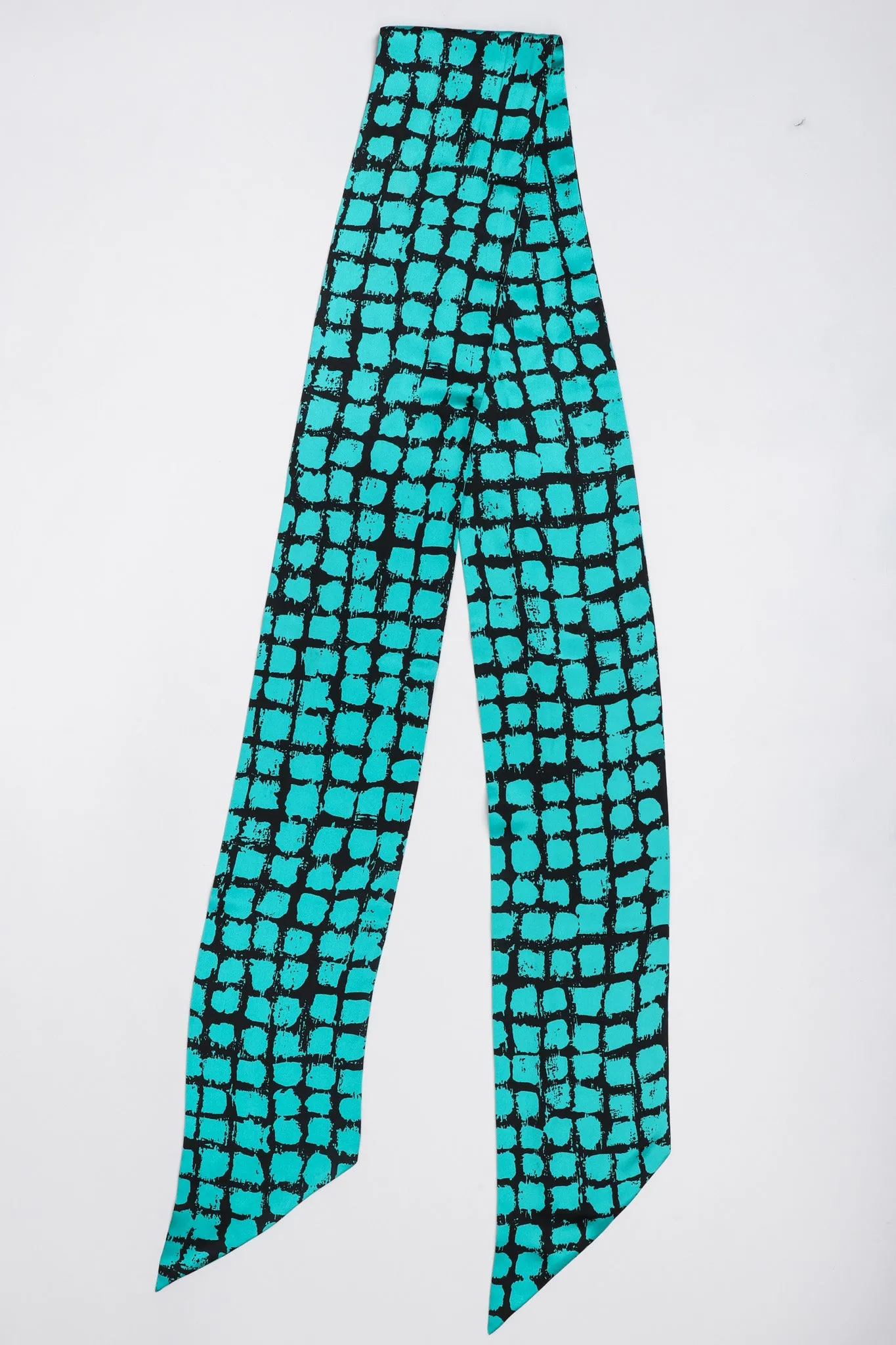 Graphic Silk Bow Blouse & Tie