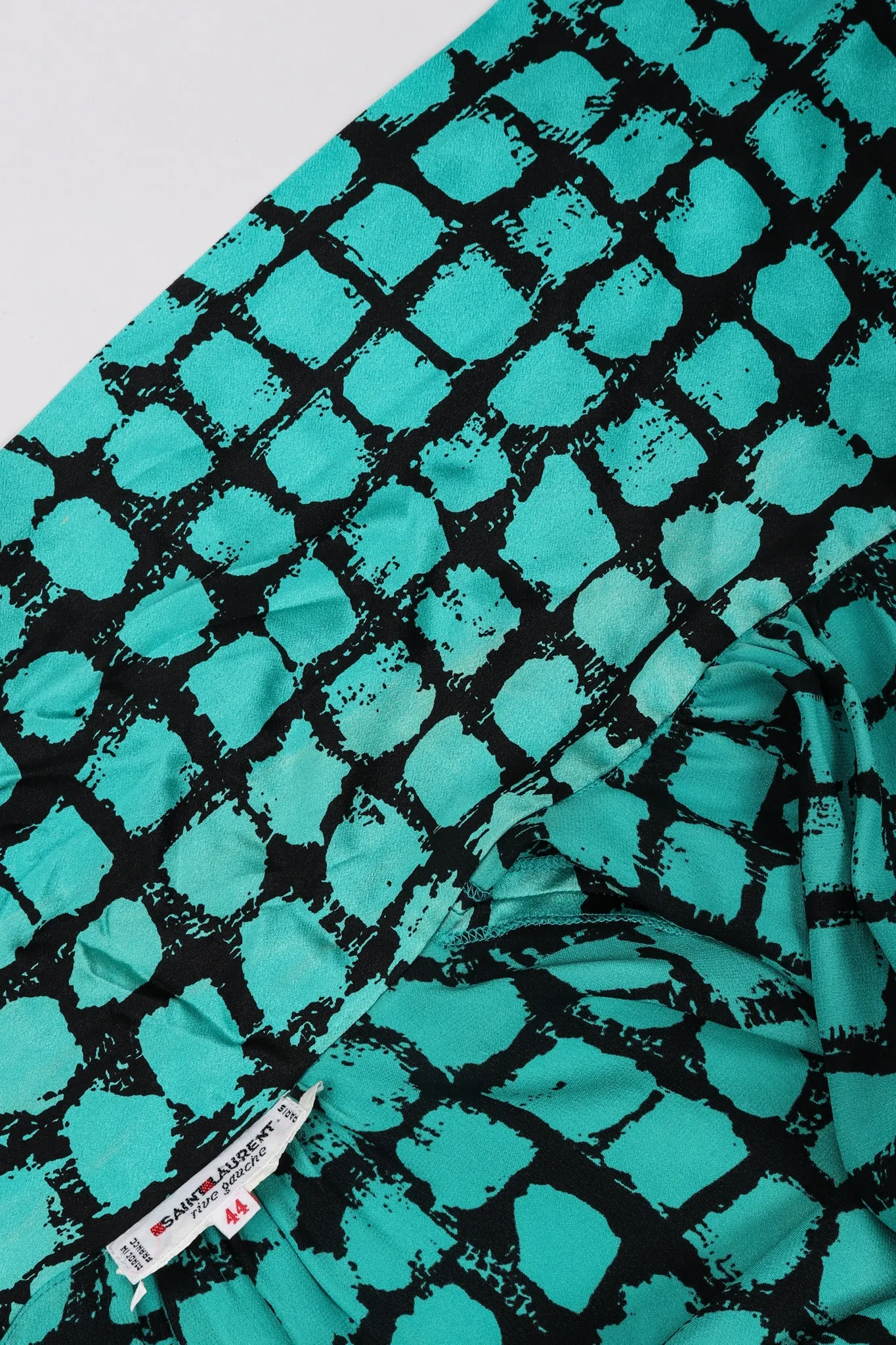 Graphic Silk Bow Blouse & Tie