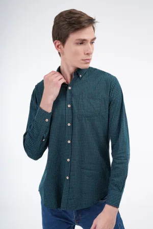 Green Gingham Shirt