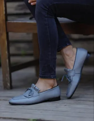 Grey Kiltie Loafers