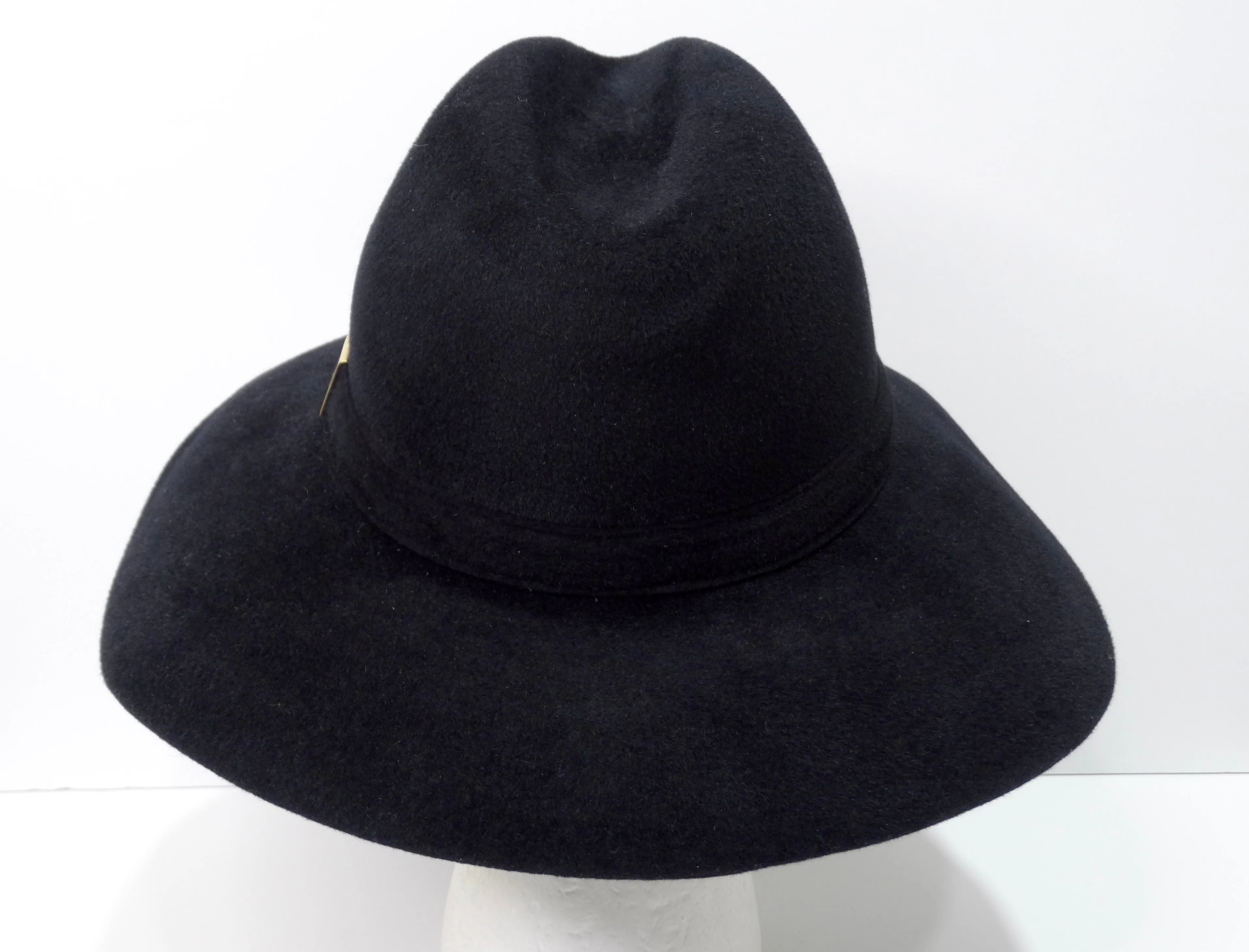 Gucci Black Rabbit Fur Logo Charm Hat
