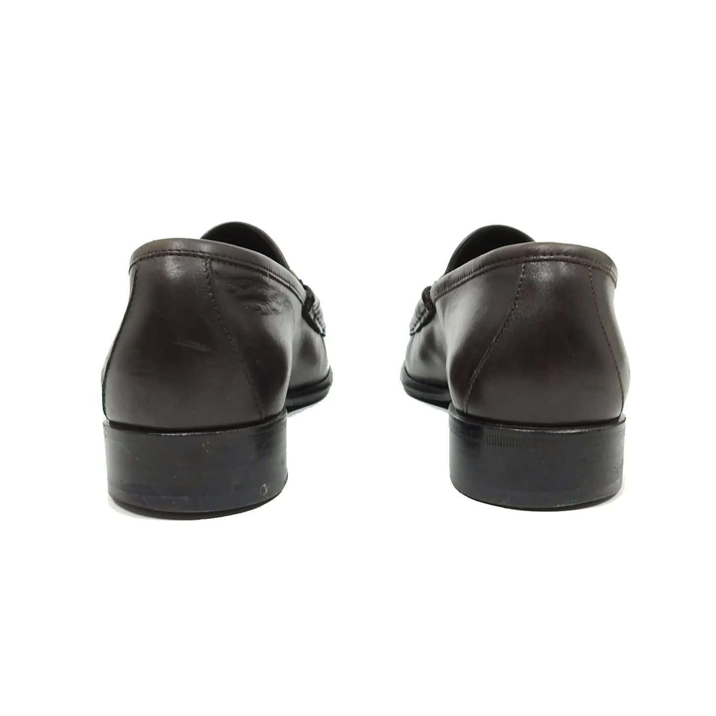 Gucci Brown Leather Horsebit Loafers Size 9