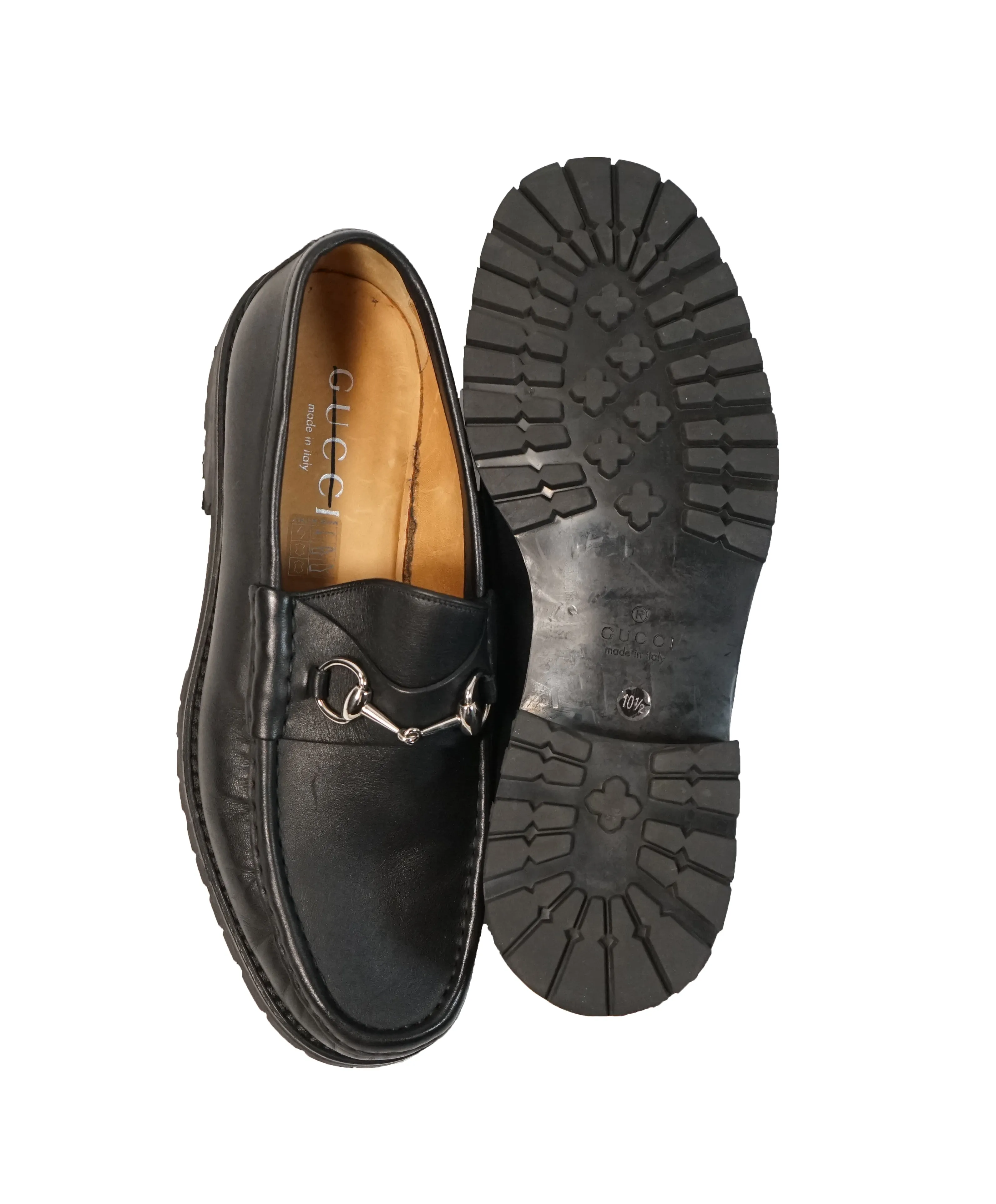GUCCI - Lug Sole Bit Loafers black - 11.5