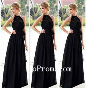 Halter Prom Dresses,Black Prom Dress,Simple Evening Dress
