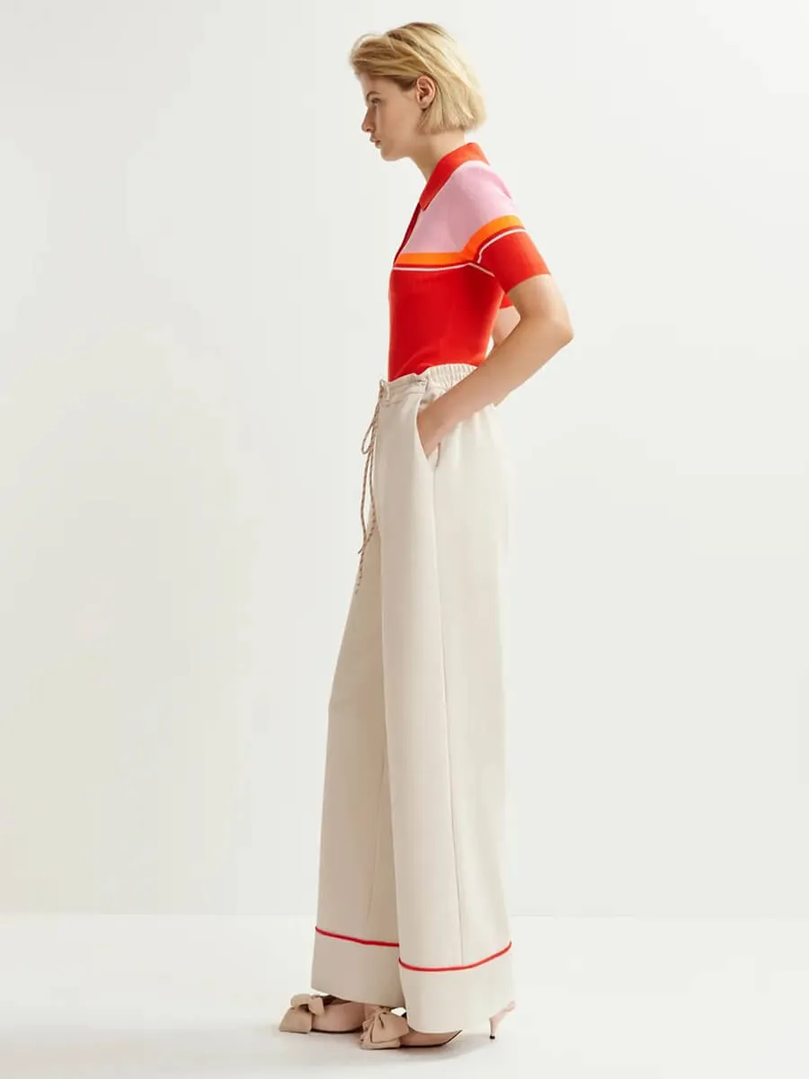 Hand Pants - Off White/Red