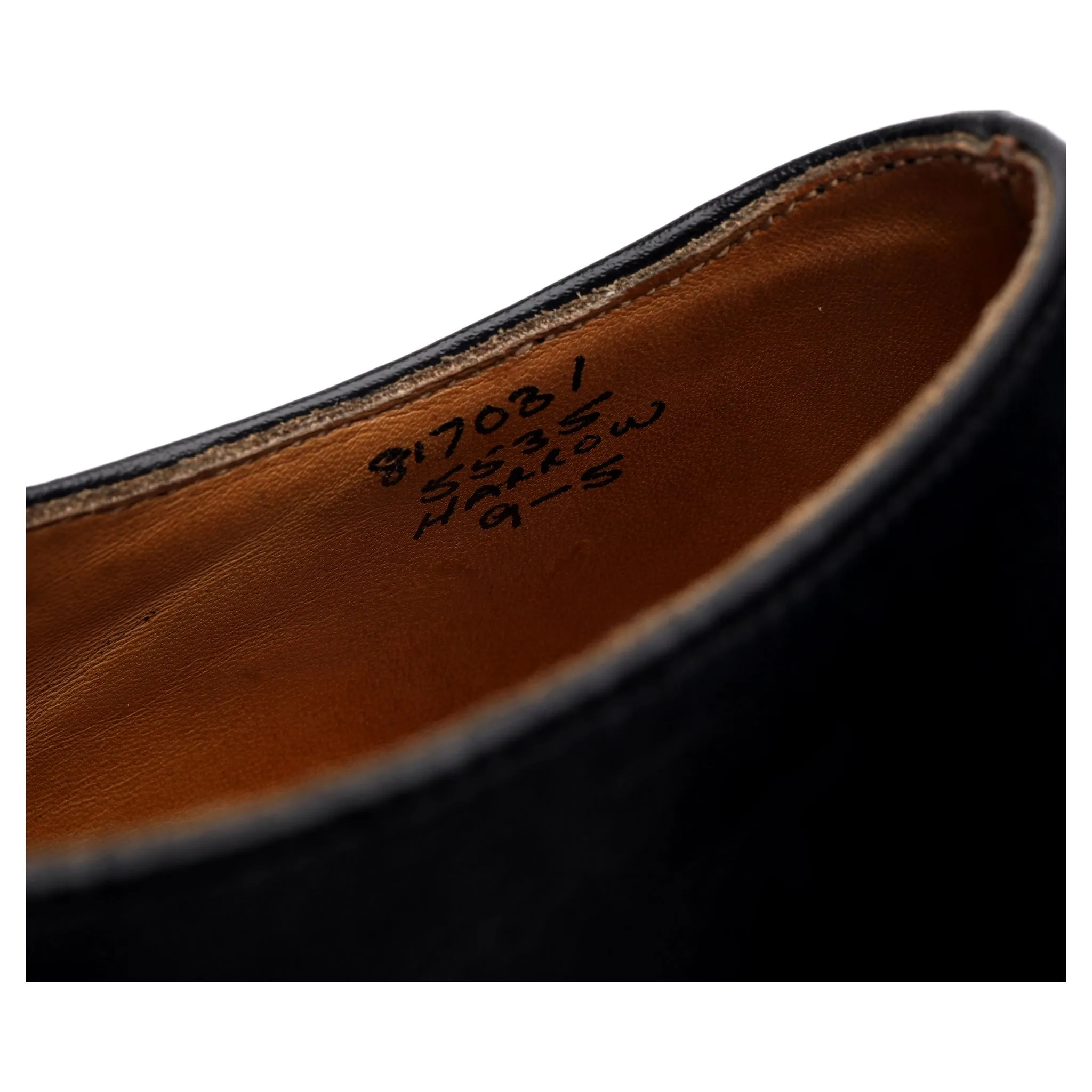 'Harrow' Black Leather Wholecut Oxford UK 9