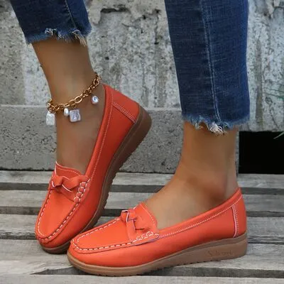 Hazel Blues® |  Weave Wedge Heeled Loafers