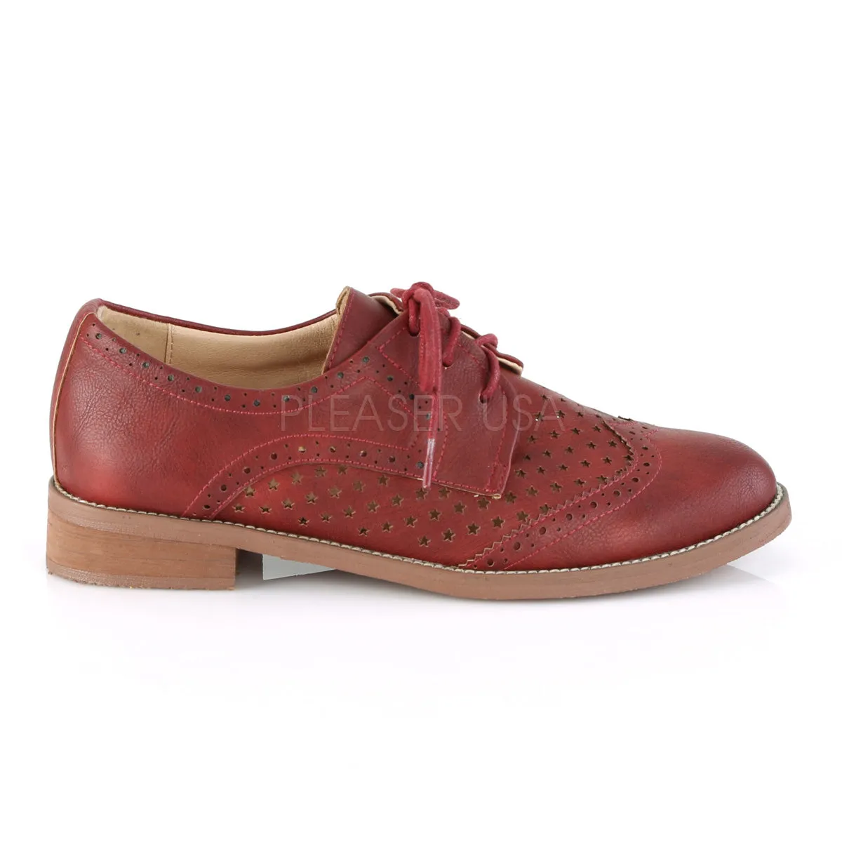 HEPBURN-26  Cherry Red Faux Leather