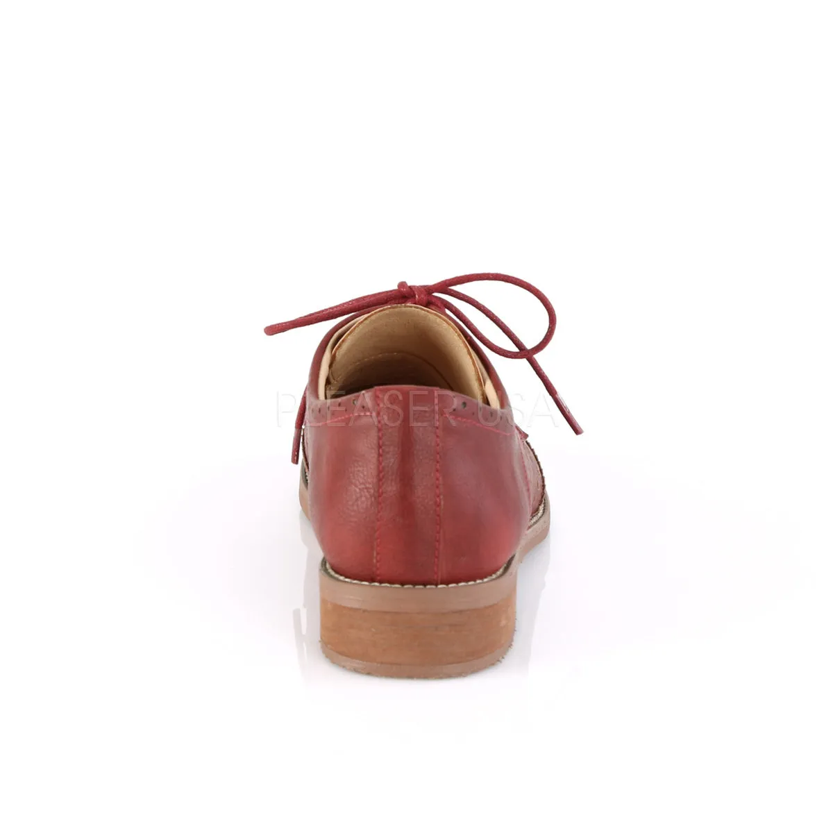 HEPBURN-26  Cherry Red Faux Leather