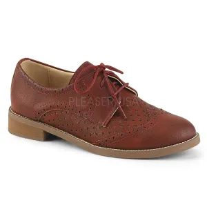 HEPBURN-26  Cherry Red Faux Leather