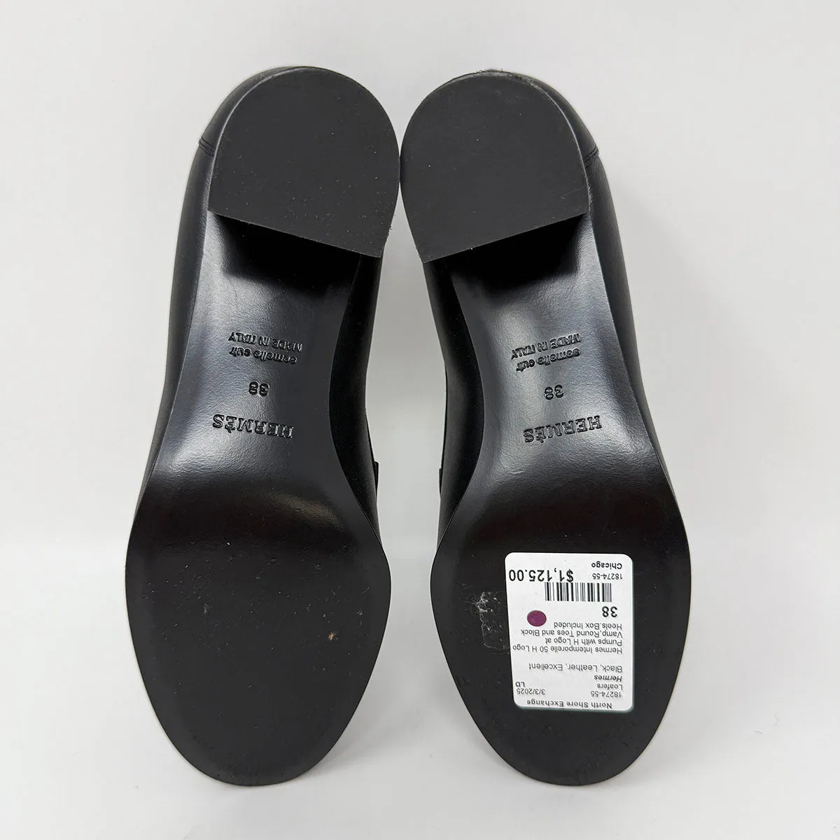 Hermes Intemporelle 50 H Logo Pumps