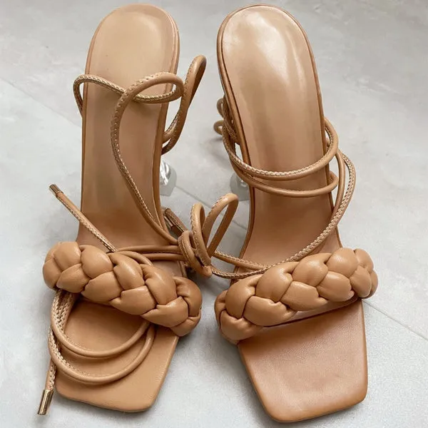 High-heeled Transparent Sandals Open-toed Shoes