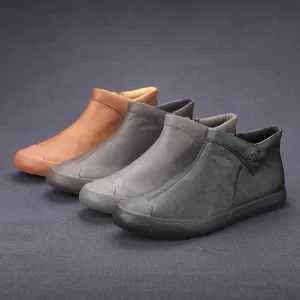 High Top Men Shoes Casual Shoes English Leather