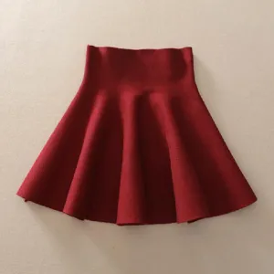 High Waist Pleated Mini Skirt