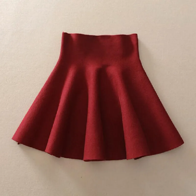 High Waist Pleated Mini Skirt