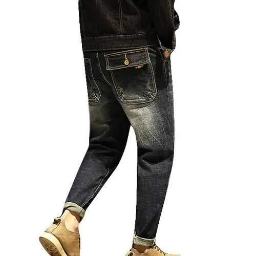Hip-hop Patchwork Cotton Jean