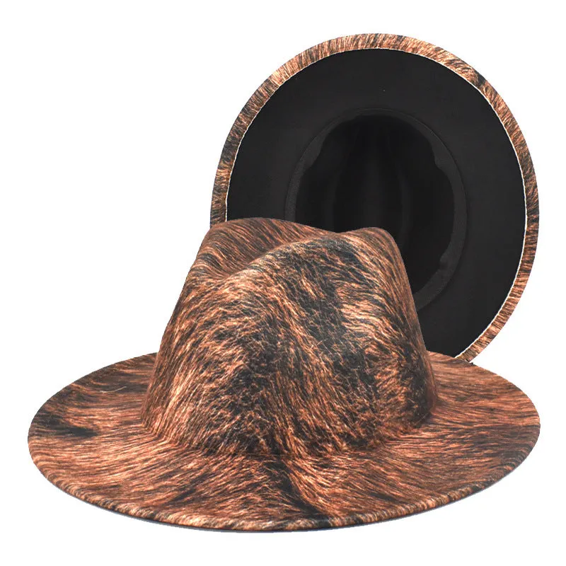 Houndstooth Print Jazz Hat