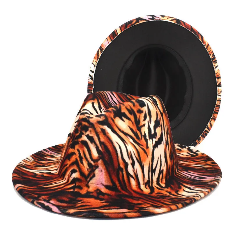 Houndstooth Print Jazz Hat