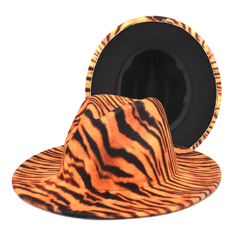 Houndstooth Print Jazz Hat
