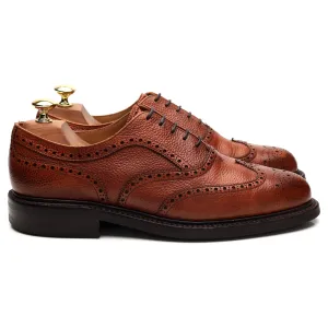 'Hythe' Tan Brown Grain Leather Oxford Brogue UK 8 F