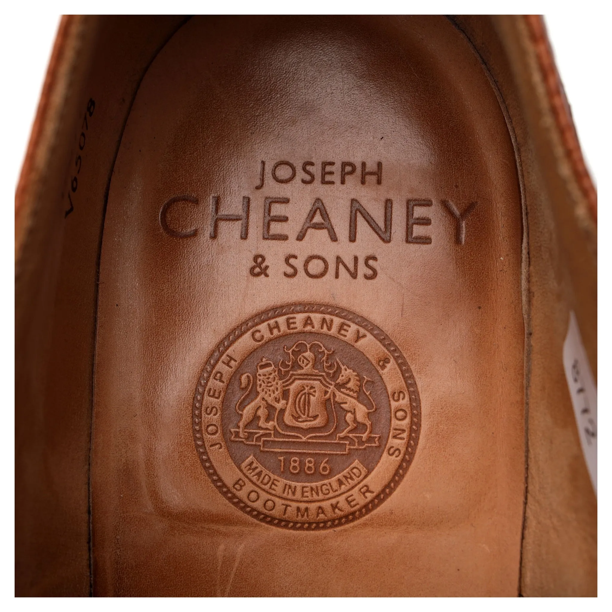 'Hythe' Tan Brown Grain Leather Oxford Brogue UK 8 F